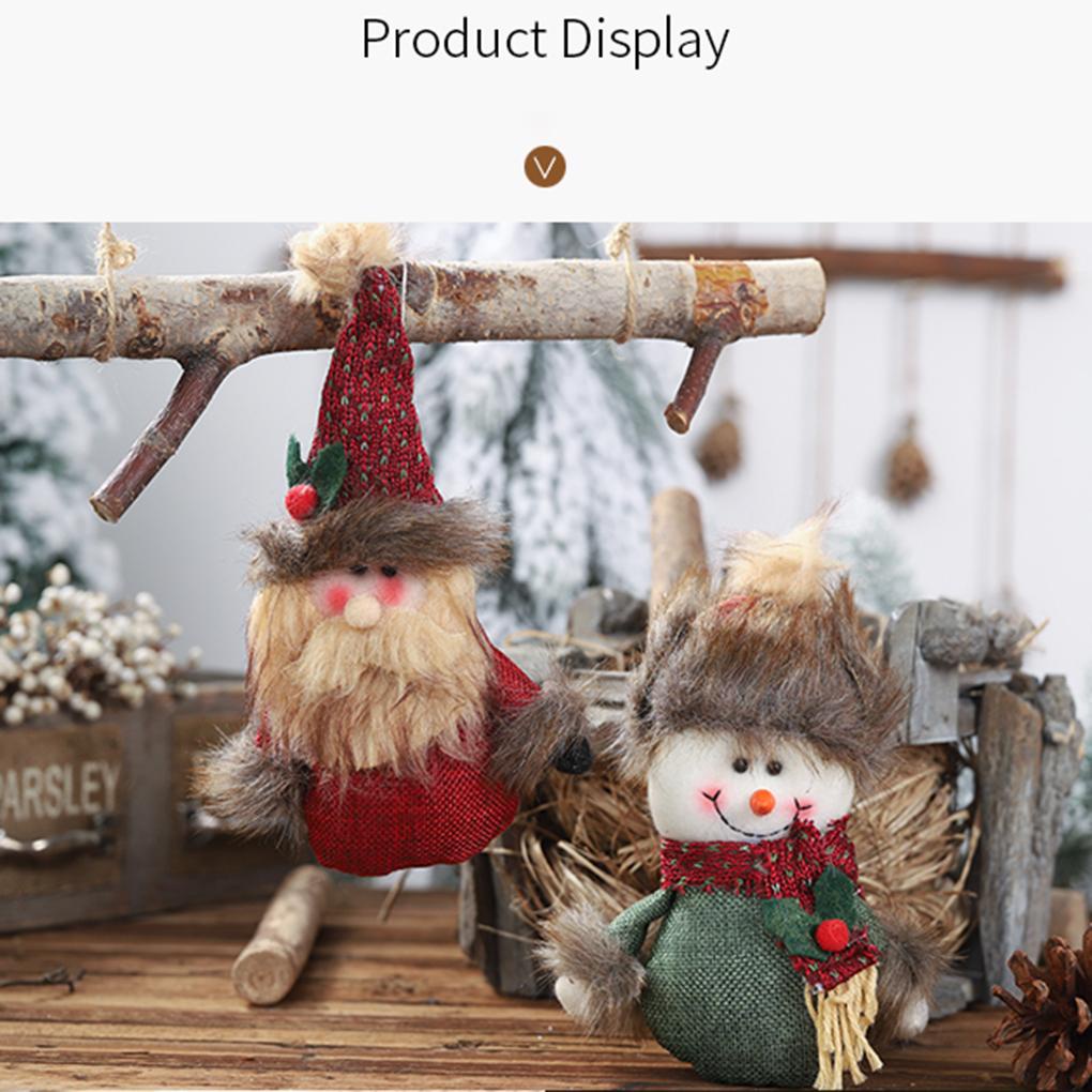 Búp Bê Hình Ông Già Noel / Người Tuyết Treo Cửa Sổ Trang Trí Cây Thông Giáng Sinh