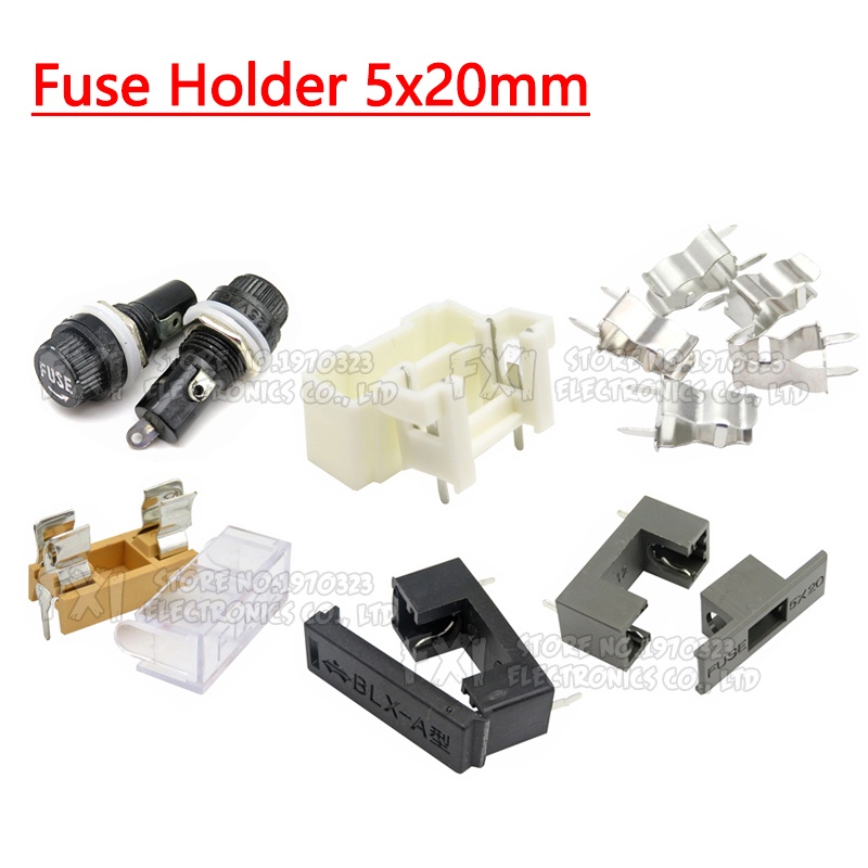 Hộp 10 Cầu Chì ibuw 5x20mm 5 * 20mm BF-013 BLX-A Màu Trắng Đen
