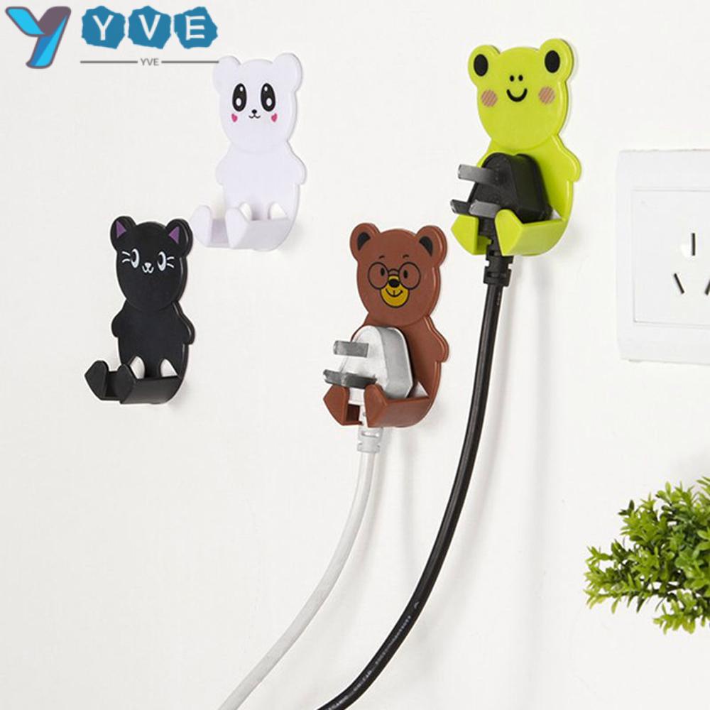 Set 2 móc treo phích cắm gắn tường hình động vật hoạt hình dễ thương