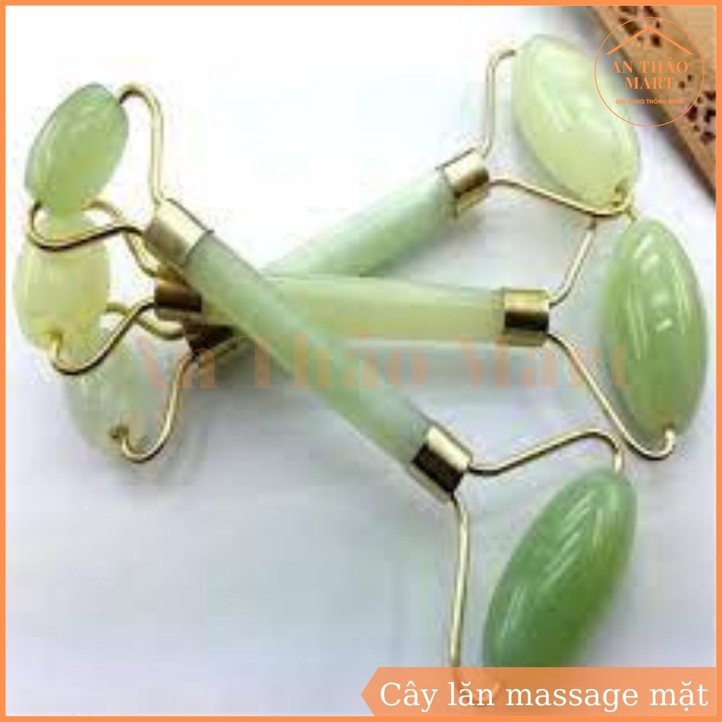 Cây Lăn Massage Mặt 2 Đầu Giúp Lưu Thông Máu, Đá Lăn Quầng Thâm Tiện Ích