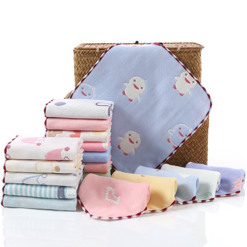 Khăn rửa mặt, khăn lau rửa cho bé, 6 lớp cotton sợi tre siêu thấm hút, không bai xù, an toàn cho trẻ nhỏ - ANNIE BABY