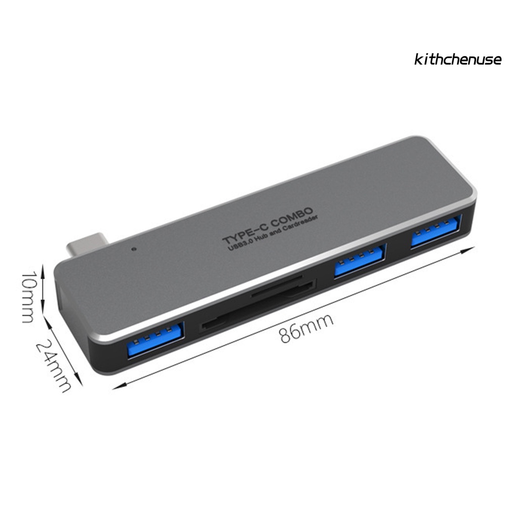 Bộ Hub Chia Cổng Type C Sang USB 3.0 5 Trong 1 Đa Năng Tiện Dụng Chất Lượng Cao