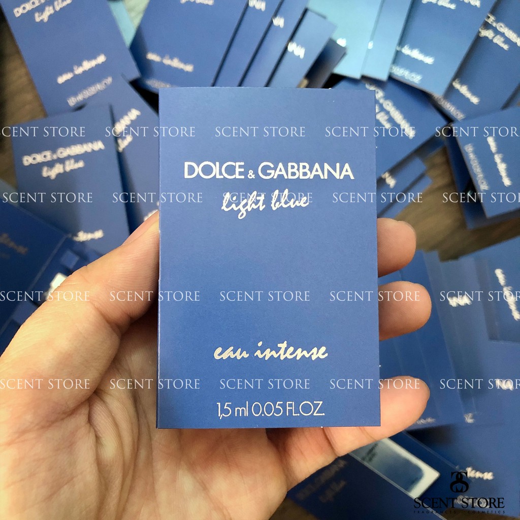 Scentstorevn - Vial chính hãng nước hoa D&amp;G Light Blue Eau Intense for Man, For Woman [1.5ml]