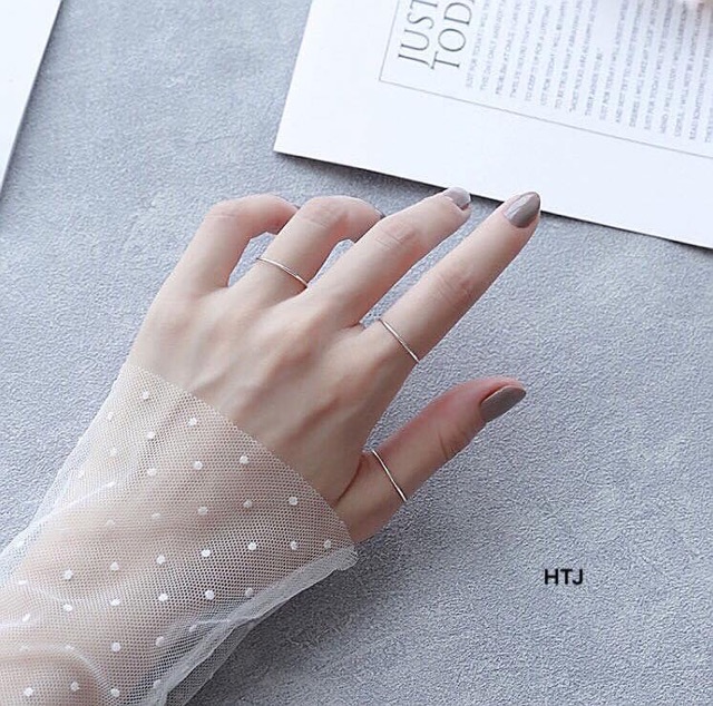 NHẪN CHỈ NHỎ ĐỦ SIZE CHO NỮ- NHẪN BẠC TA