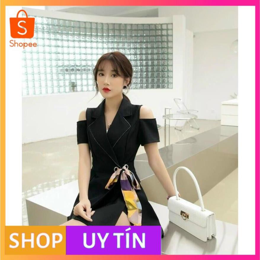 HÀNG NHẬP CAO CẤP -SET BỘ QUẦN SHORT ÁO KIỂU CỔ VEST TAY CUTOUT EO CỘT KHĂN - [MẪU ĐẸP CHẤT LƯỢNG]