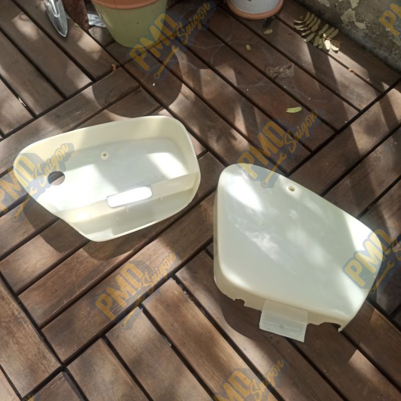 Cốp nhựa dame, 1 lỗ khóa,  không sơn kèm dây viền cốp với cặp ốc cốp