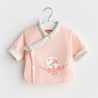 Áo Khoác Cotton Dày Giữ Ấm Thời Trang Thu Đông Cho Trẻ Sơ Sinh 0-3 Tuổi