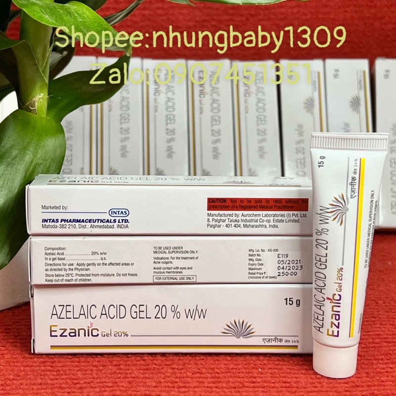 Kem Azanic Gel Azelaic 20% giảm thâm mụn,đều màu da