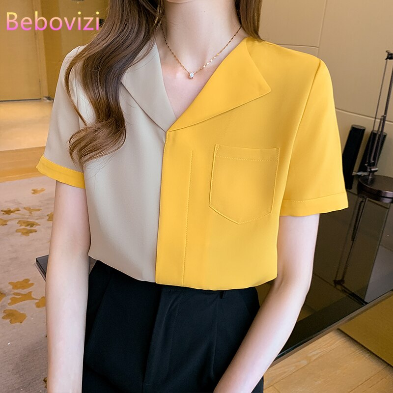 Áo Sơ Mi Ngắn Tay Phối Nút Thời Trang Mùa Hè 2021 Phong Cách Công Sở Cho Nữ | BigBuy360 - bigbuy360.vn