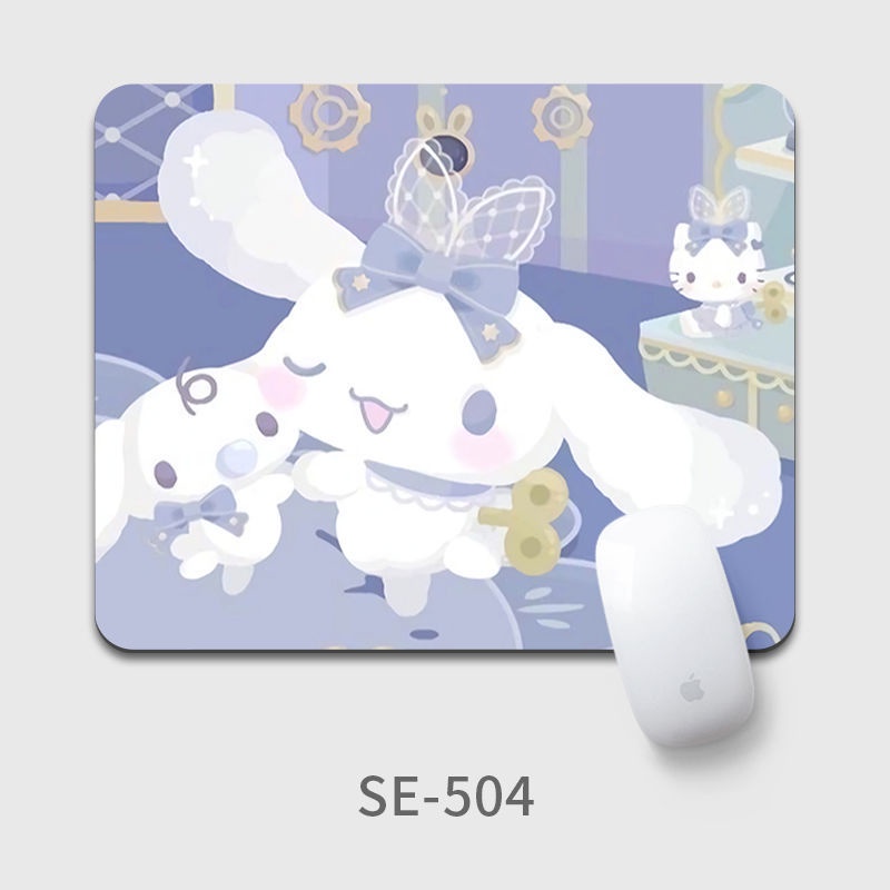 Đệm Lót Chuột Hình Vuông Cỡ Nhỏ Họa Tiết Gấu Cinnamon / Cún Kuromi Melody Dễ Thương Cho Bé Gái