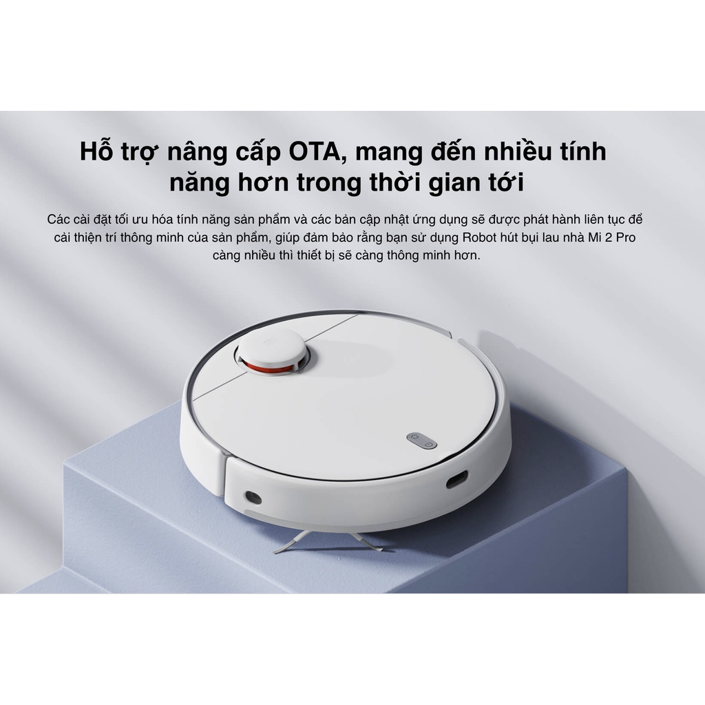 [Mã ELHA10 giảm 6% đơn 5TR] Robot hút bụi Xiaomi Vacuum Mop 2 Pro 10.000 lần rung/phút, lau nhà nhanh sạch vượt trội