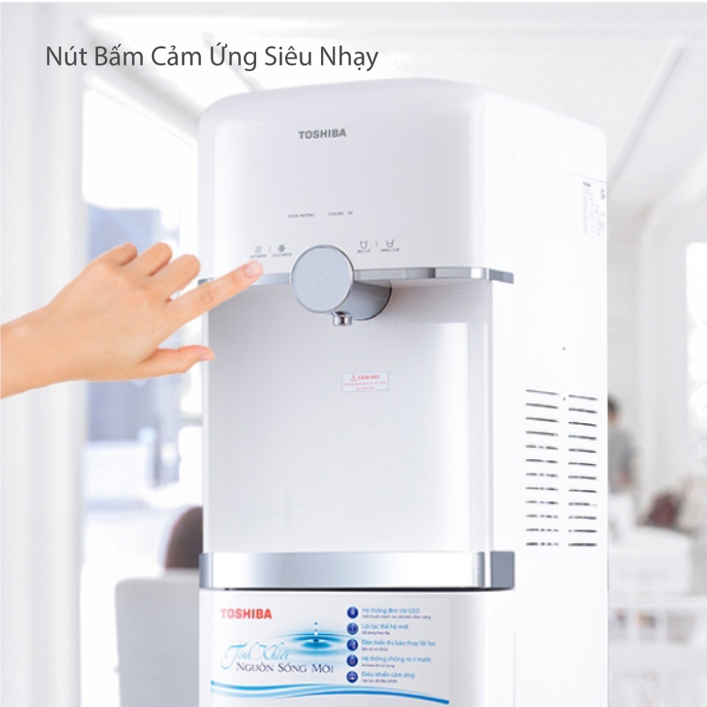 Máy lọc nước RO Toshiba TWP-W1643SV 4 lõi 3 chế độ nước nóng nguội lạnh , lọc nước có UV diệt khuẩn - Hàng trưng bày