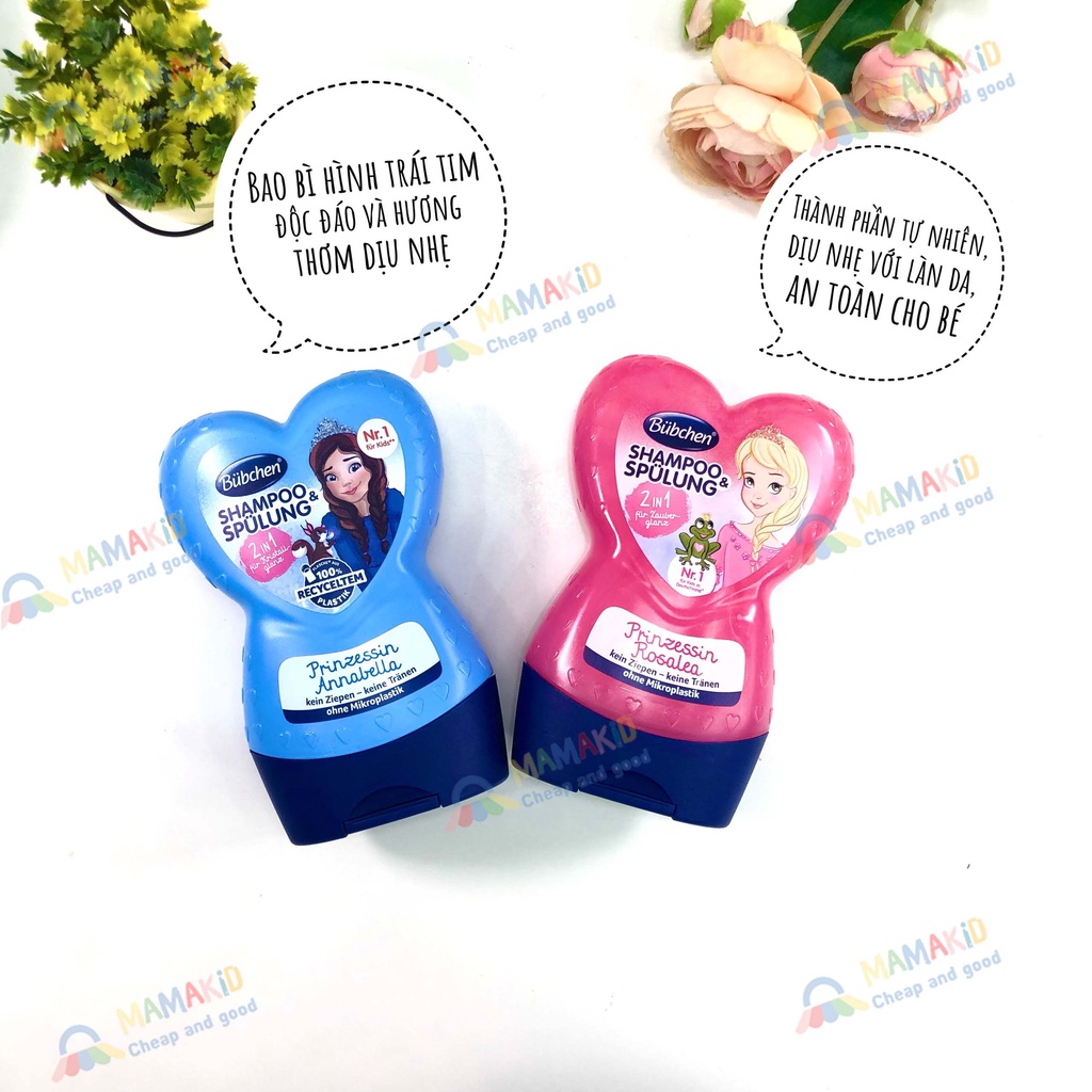 Dầu gội xả Buchen xanh, hồng 2 in 1  - Shopmamkids