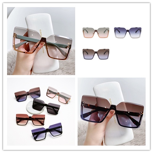 Kính Mát Gọng Vuông Không Viền Màu Gradient Thời Trang Cho Nữ