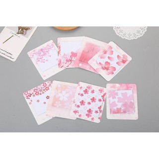 Giấy note ghi chú dày 30 trang chủ đề hoa anh đào