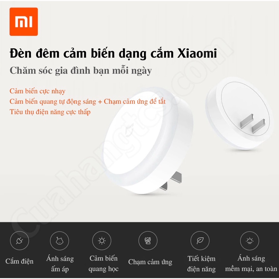 Đèn đêm dạng cắm Xiaomi Mijia MJYD04YL - Đèn cảm ứng đêm, Đèn ngủ cảm biến ánh sáng Mijia