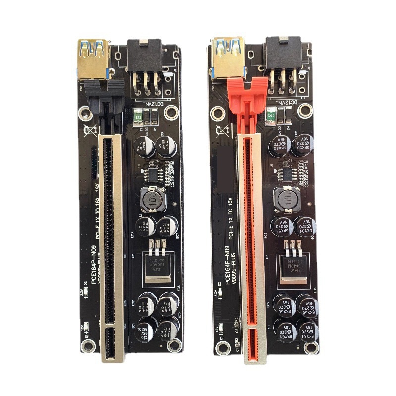 Card mở rộng PCI-E VER 009S Express 1X 16X màu đỏ và đen | BigBuy360 - bigbuy360.vn