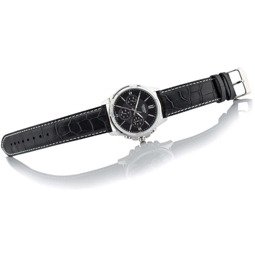 Đồng hồ nam dây da Casio Standard chính hãng Anh Khuê MTP-1375L-1AVDF (42mm)