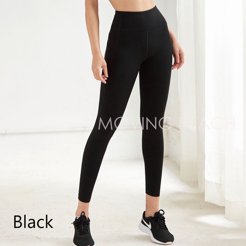 MOVING PEACH Women Yoga Leggings Sports Fitness Pants with Pockets CLP
