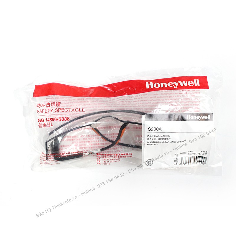 Kính Bảo Hộ Honeywell S200A kính chống bụi, Chống tia UV, mắt kính phòng dịch, lao động, phòng dịch-Bảo Hộ Thinksafe