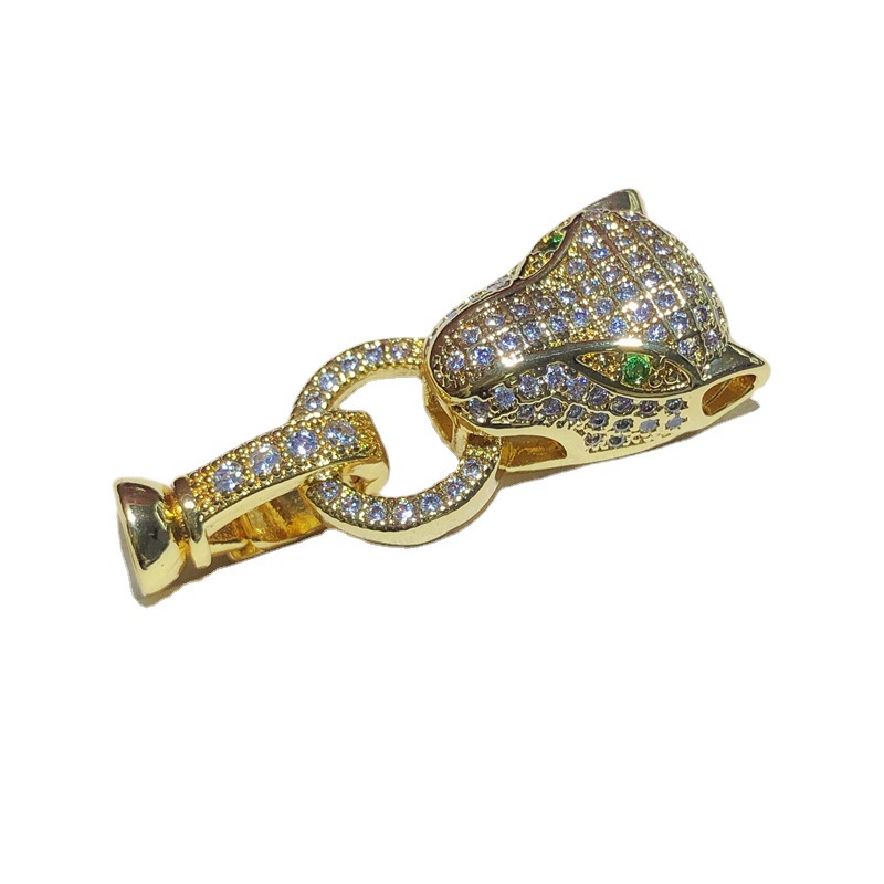 1 Vòng cổ Đồng Mạ Vàng 18K Họa Tiết Da Báo