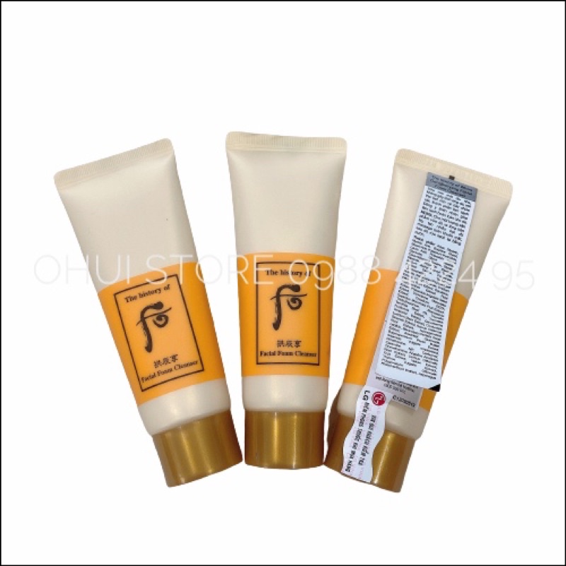 Sữa rửa mặt đông y Whoo Gongjinhyang Facial Foam Cleanser 40ml - Chính hãng LG Vina tem tiếng việt