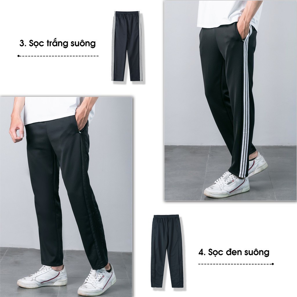 Quần dài thể thao nam Jogger 3 sọc ống xuông trẻ trung năng động Micado