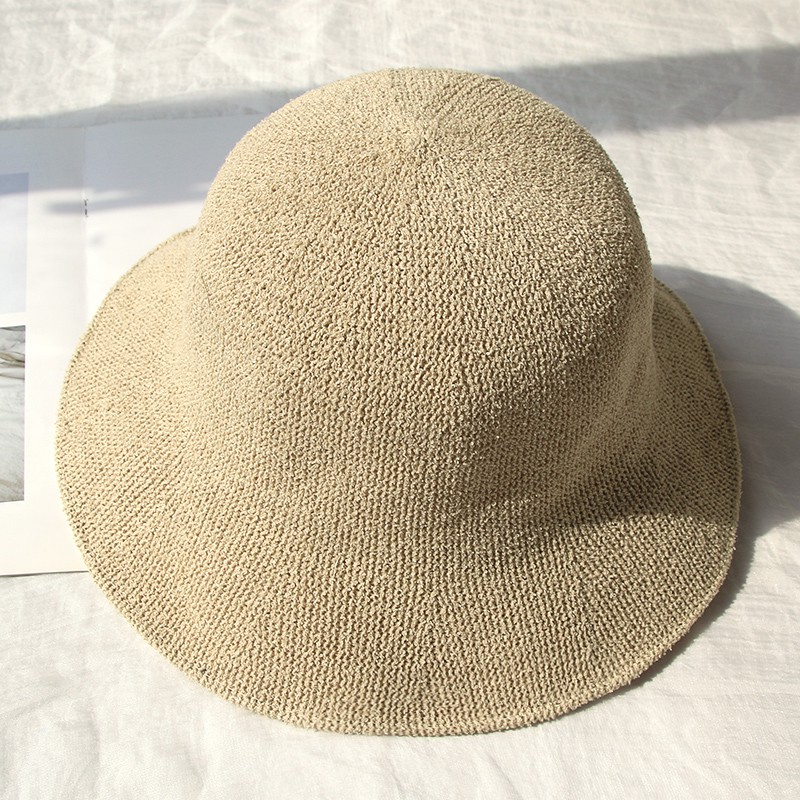 Nón Tai Bèo Vải Cotton Lanh Màu Sắc Đơn Giản Gấp Gọn Tiện Dụng Thời Trang Phong Cách Hàn Quốc Cho Nữ