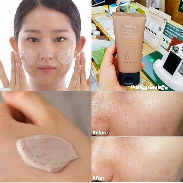 [Rẻ Vô Địch] Sữa rửa mặt gảm mụn - Sữa rửa mặt innisfree trắng da làm sạch Tro Túi Lửa Innisfree Hàn Quốc