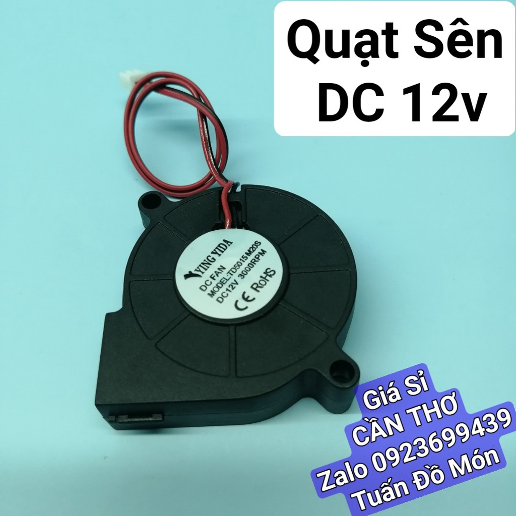 Quạt sên quạt sò DC12V 5x5x1.5cm 2800RPM phụ tùng linh kiện chính hãng