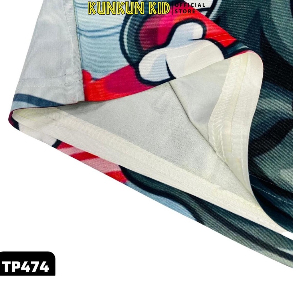 Quần áo bé trai thun lạnh ngắn thoáng mát in hoạt hình Among Us size đại từ 10-40kg Kunkun Kid TP474
