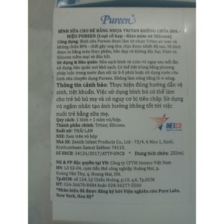 Bình sữa Pureen tritan  250ml