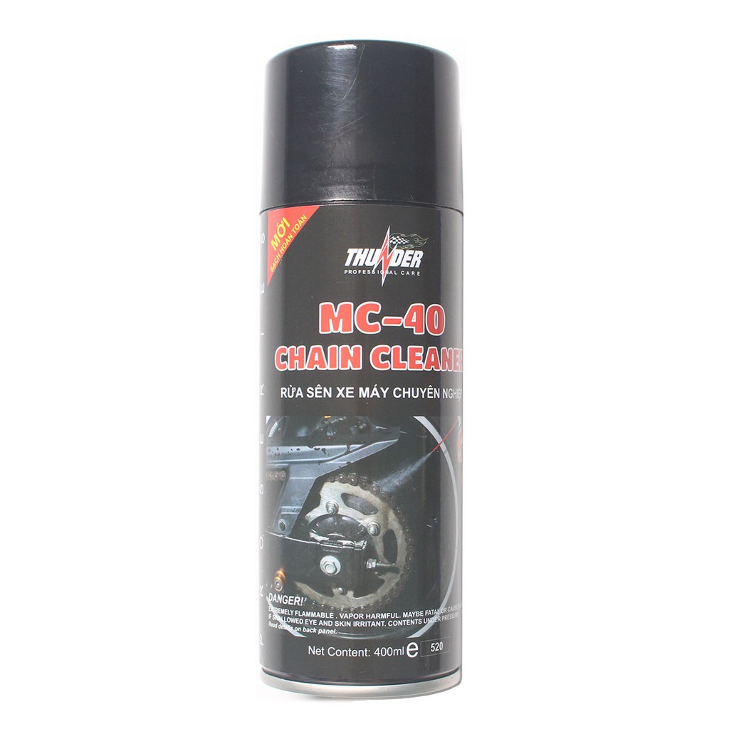 Sản Phẩm Chai xịt rửa vệ sinh dây sên Thunder MC40 CHAIN CLEANER chai 400ml