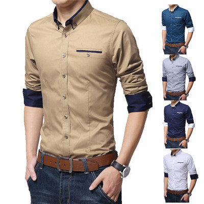 Áo sơ mi nam BEFOYI tay dài M-5XL thời trang