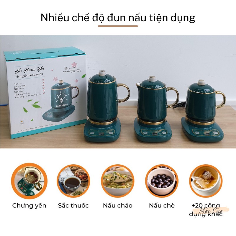 Nồi chưng yến, cốc chưng yến bằng điện bảo hành chính hãng - Hướng dẫn sử dụng tiếng việt tiện dụng Under1000K