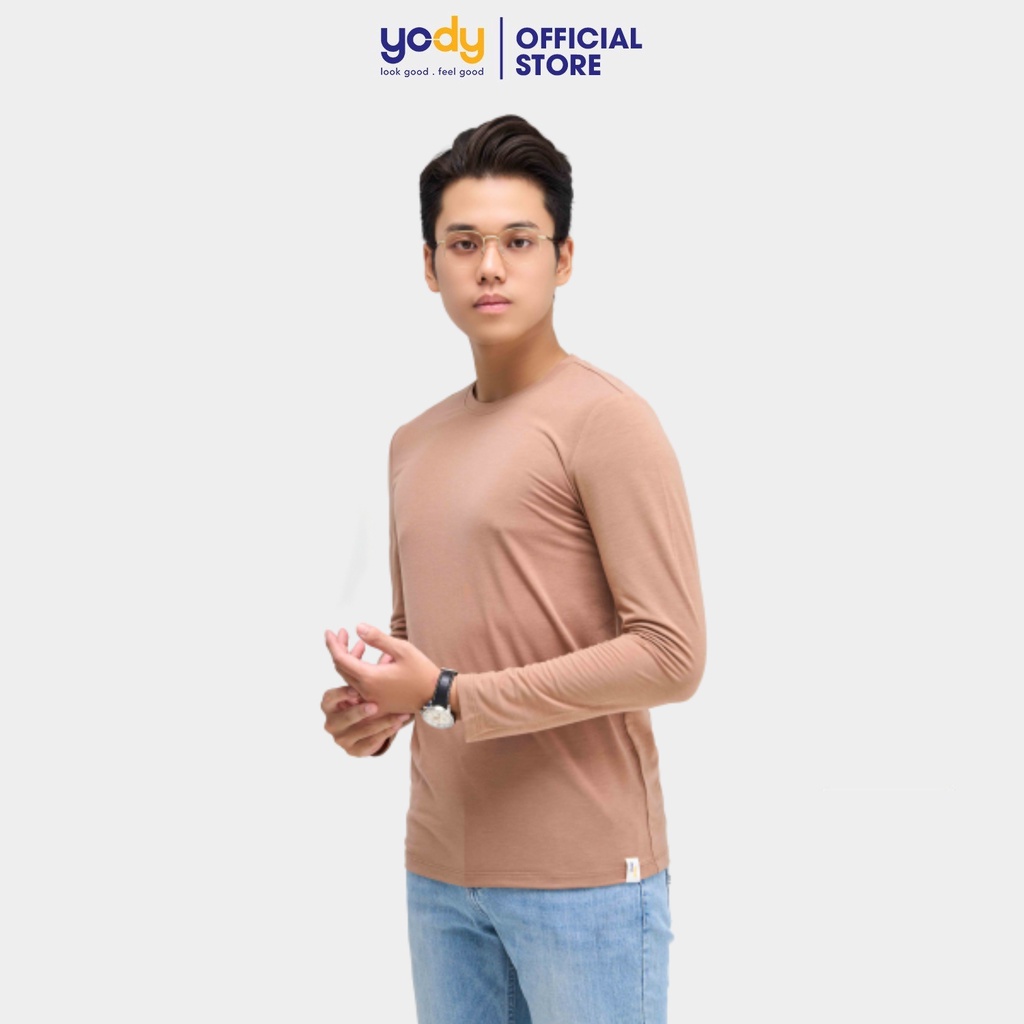 Áo thun nam YODY dài tay giữ nhiệt mặc thu đông chất cotton mềm mịn ATM4075 | BigBuy360 - bigbuy360.vn