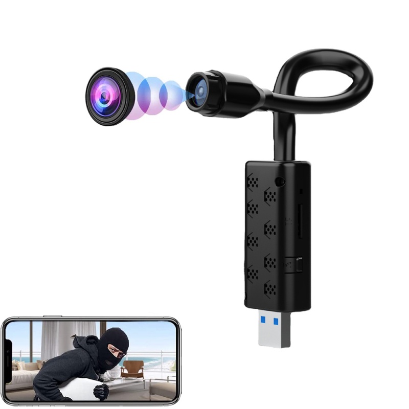 Camera WiFi di động dành cho trí tuệ nhân tạo iOS/Android An toàn cho trẻ em Máy quay điều khiển từ xa Camera mini xem từ xa với AI Mini nhận dạng hình dạng con người
