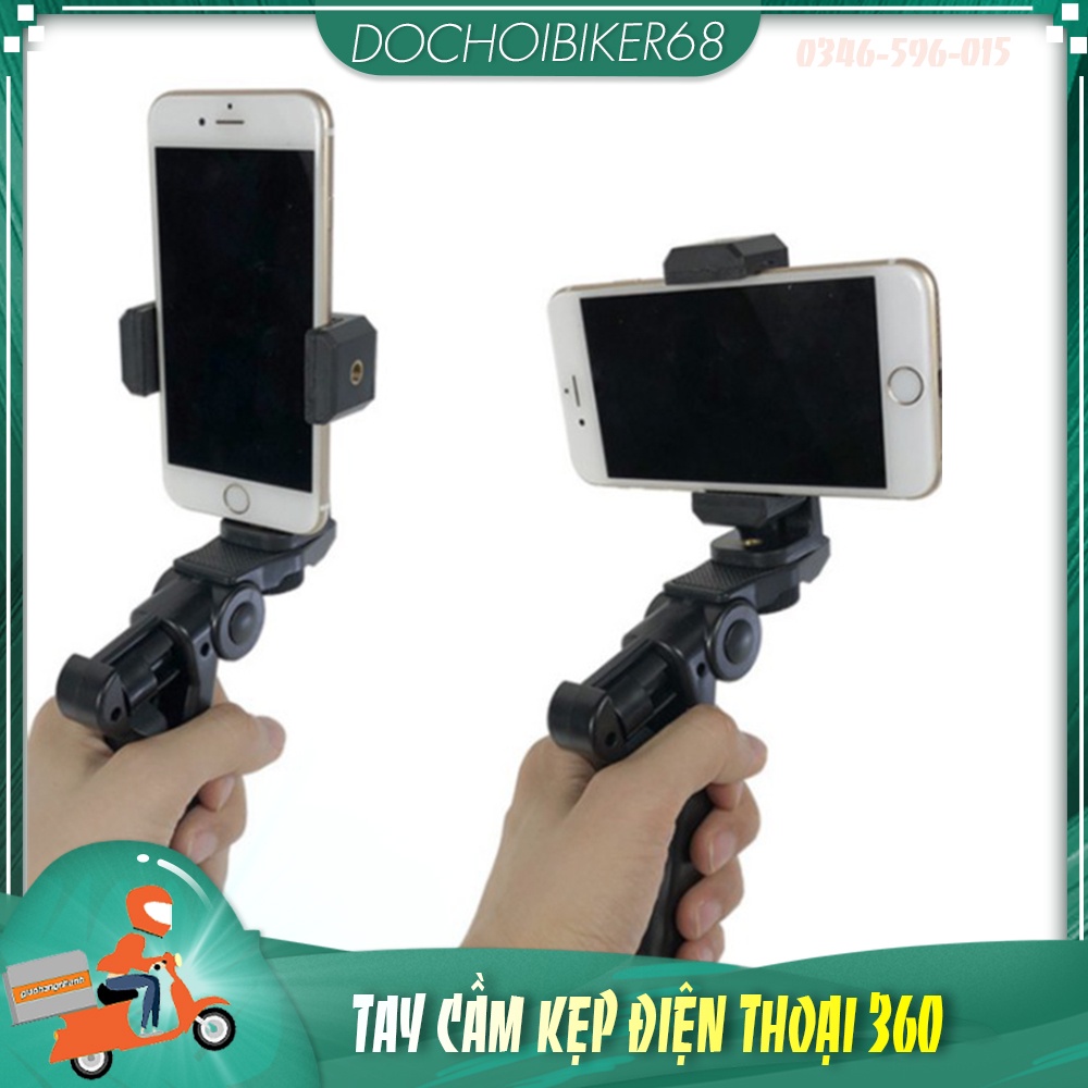 TAY CẦM KẸP ĐIỆN THOẠI 360 ĐỘ QUAY VIDEO KIÊM TRIPOD