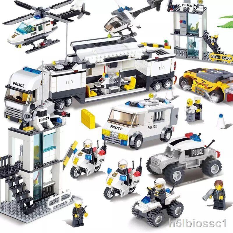 ▫⊕Khối xây dựng Lego loạt cảnh sát thành phố Các cậu bé đồn tương thích với đồ chơi lắp ráp giáo dục