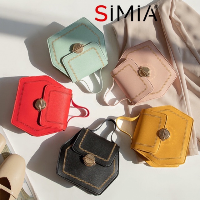 Túi xách nữ đeo chéo rẻ đẹp thời trang cao cấp da mềm nhỏ xinh SIMIA T14
