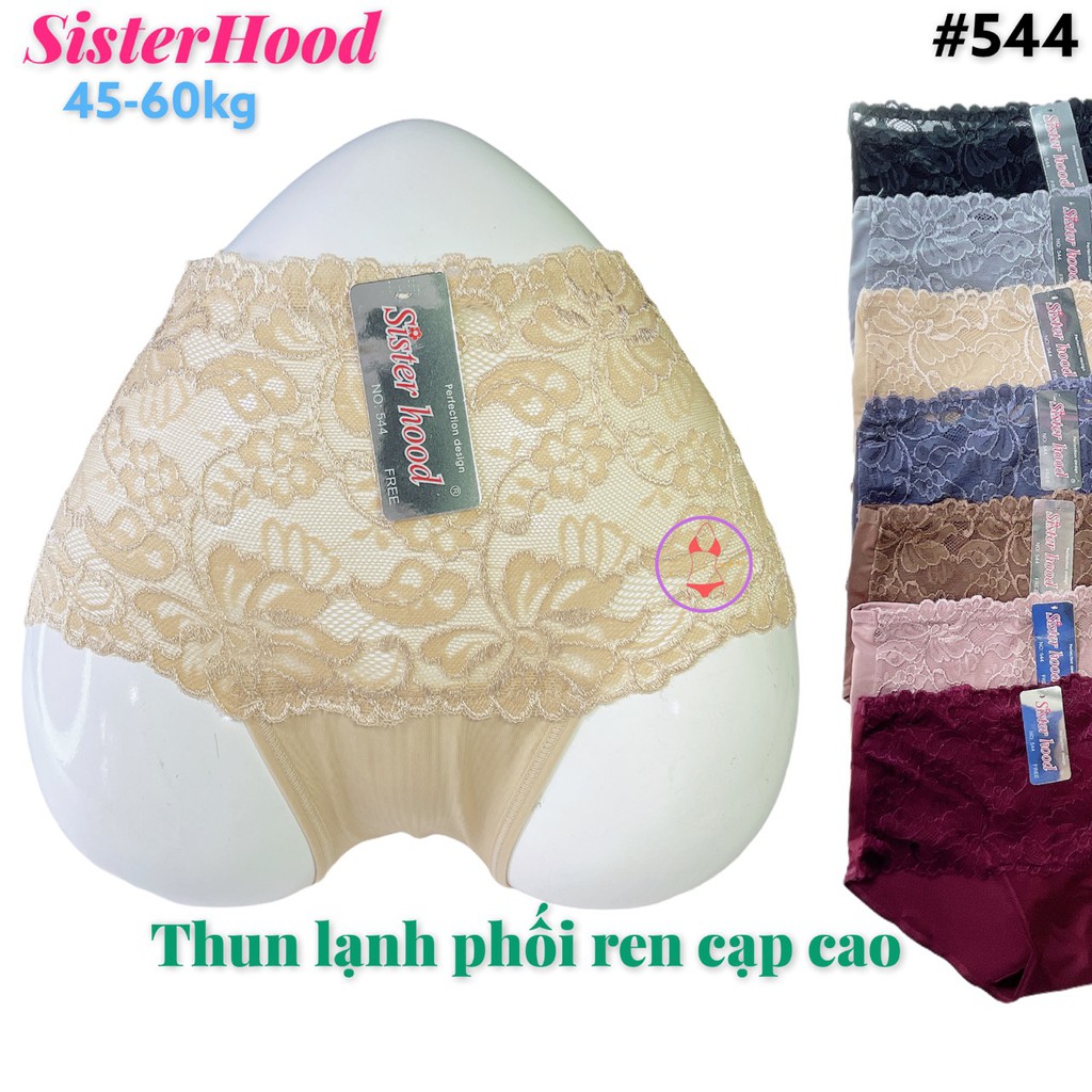 Quần lót Thái Lan SisterHood thun lạnh phối ren cạp cao ôm bụng