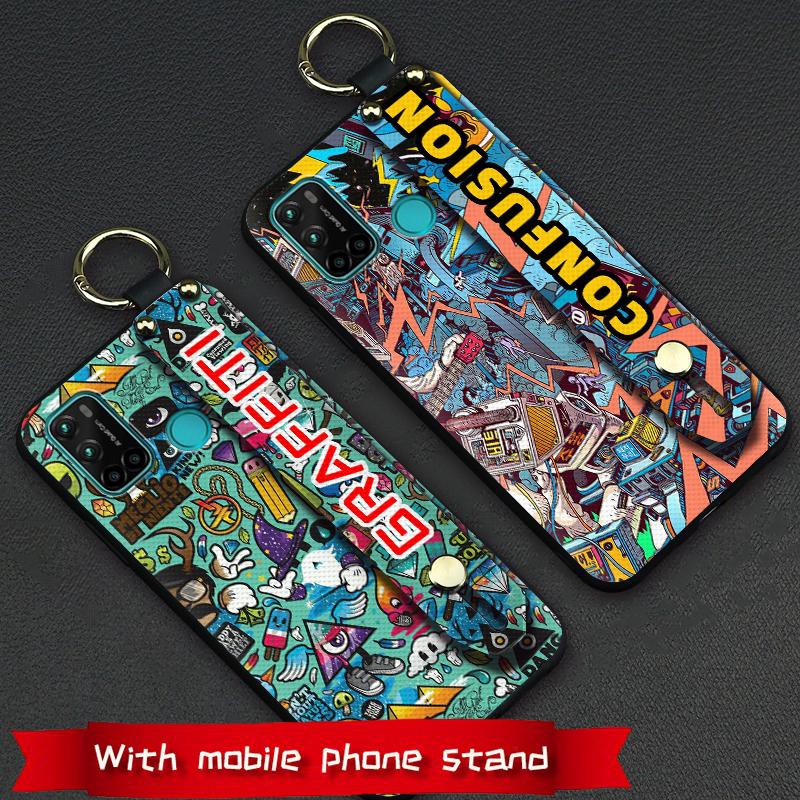 Ốp điện thoại in hình dễ thương có dây đeo tay cho Vsmart joy4