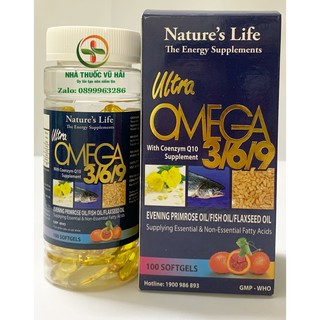 Viên dầu cá Alaska Omega 369 bổ não, sáng mắt, khỏe tim mạch, tăng trí nhớ - Hộp 100 viên