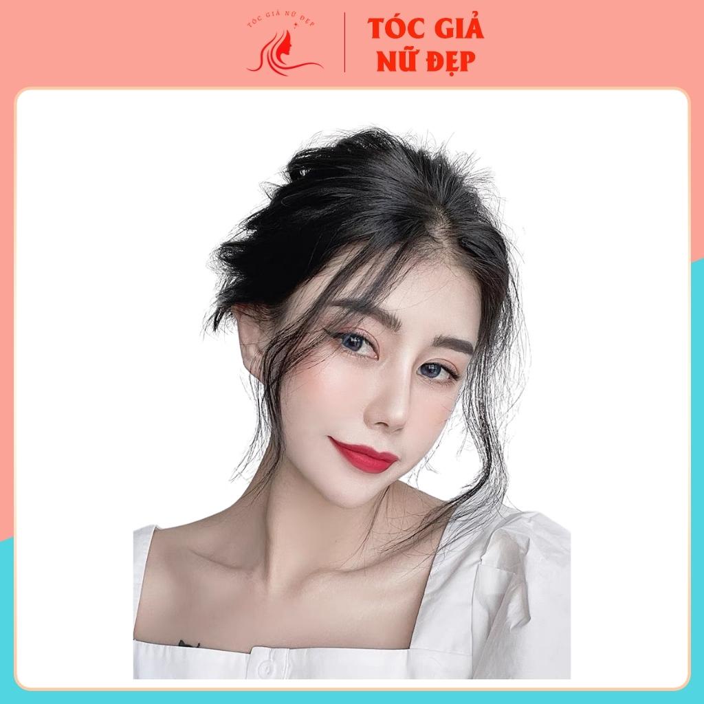 Mái hàn quốc xoăn hai bên làm bằng tóc thật