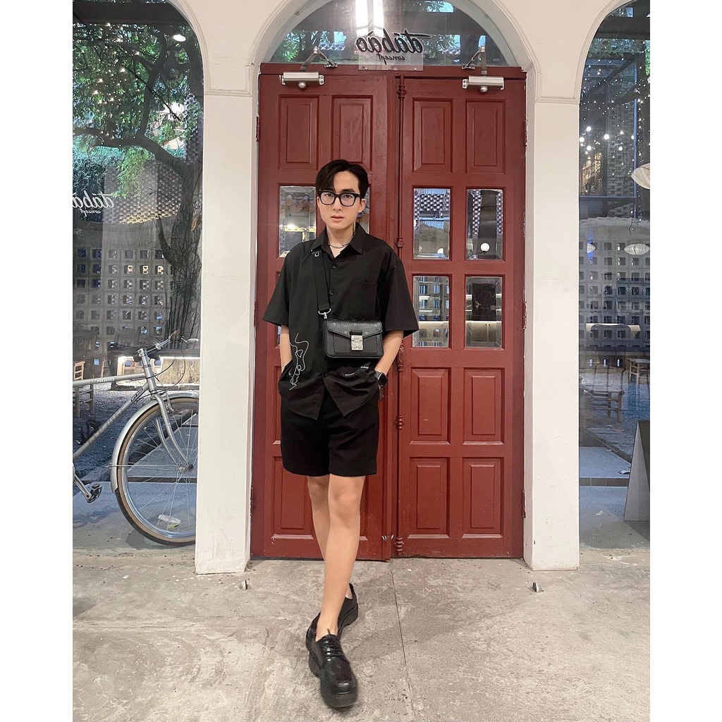 ÁO SƠMI HOẠ TIẾT 2235 CHUOTCONG OFFICIAL (Trắng,Đen,Kem)