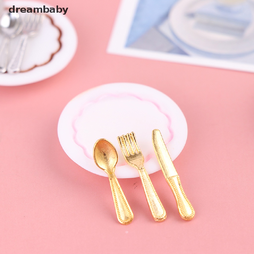 Bộ Dao Muỗng Nĩa Tỉ Lệ 1: 12 Dùng Trang Trí Nhà Búp Bê