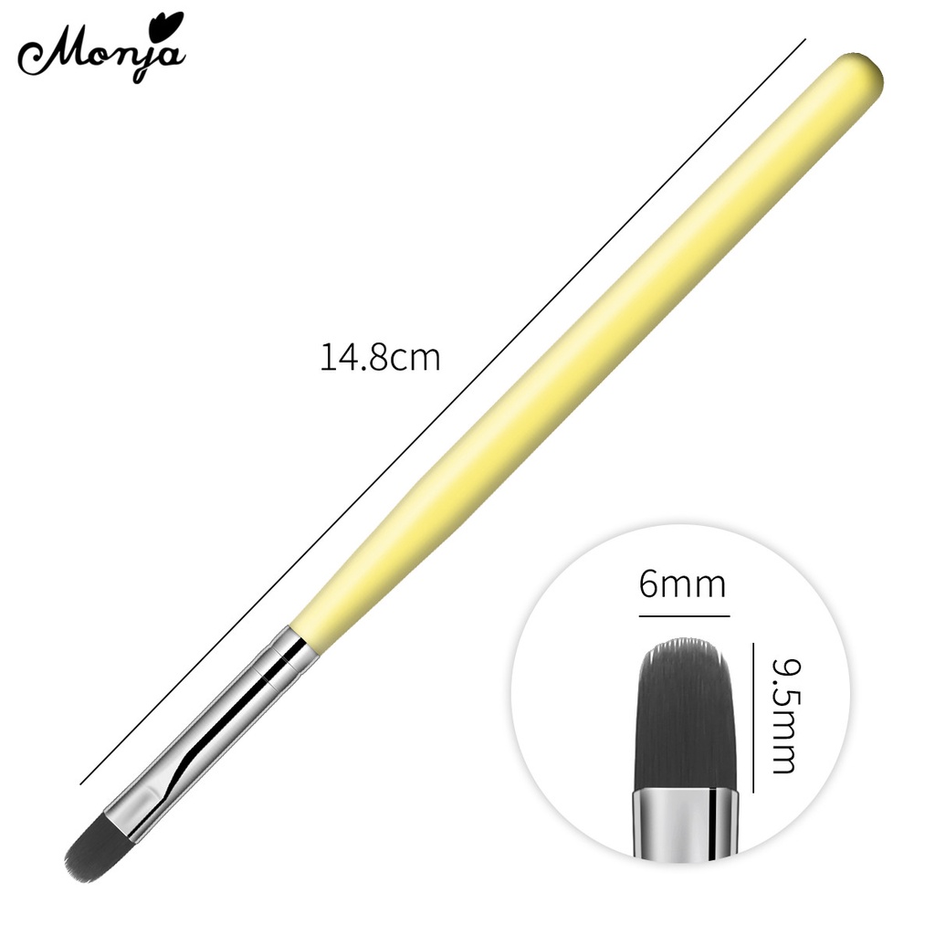 MONJA [Hàng mới về] Cọ vẽ móng tay cán gỗ 8 màu sắc tùy chọn