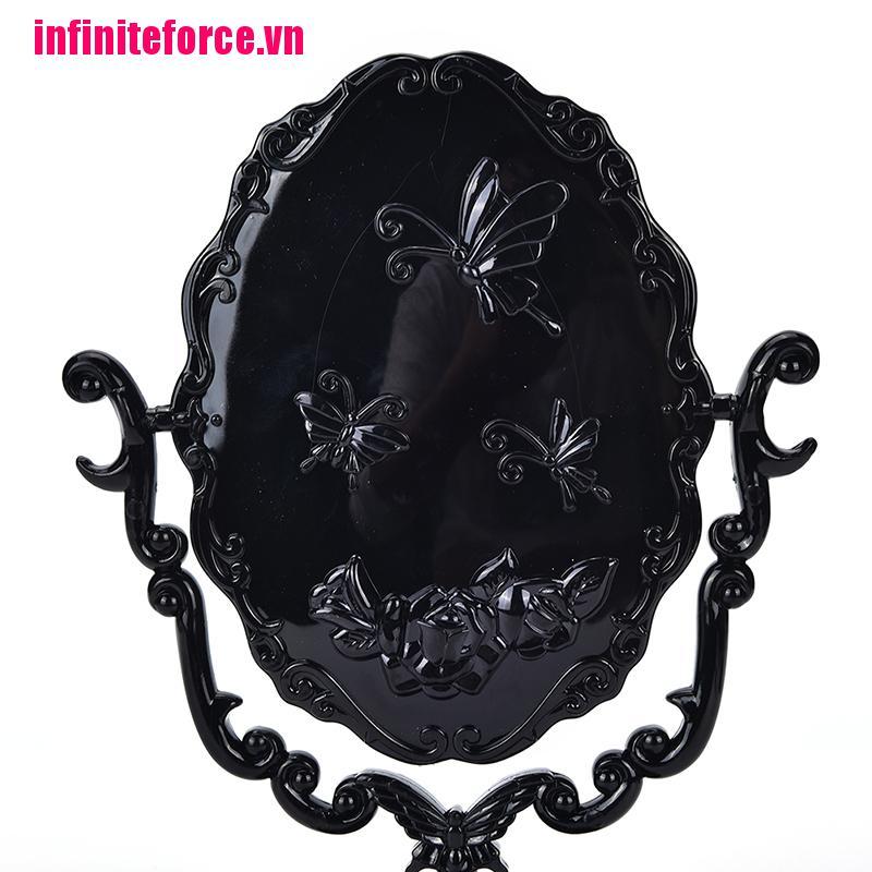 Gương Trang Điểm Để Bàn Hình Bướm Đen Phong Cách Gothic