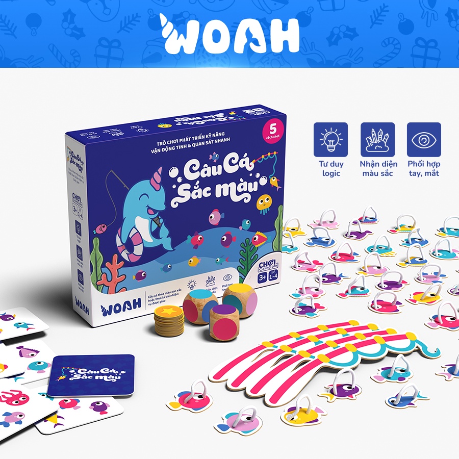 Đồ chơi Câu cá sắc màu cao cấp cho bé từ 3 tuổi - Board Game VN