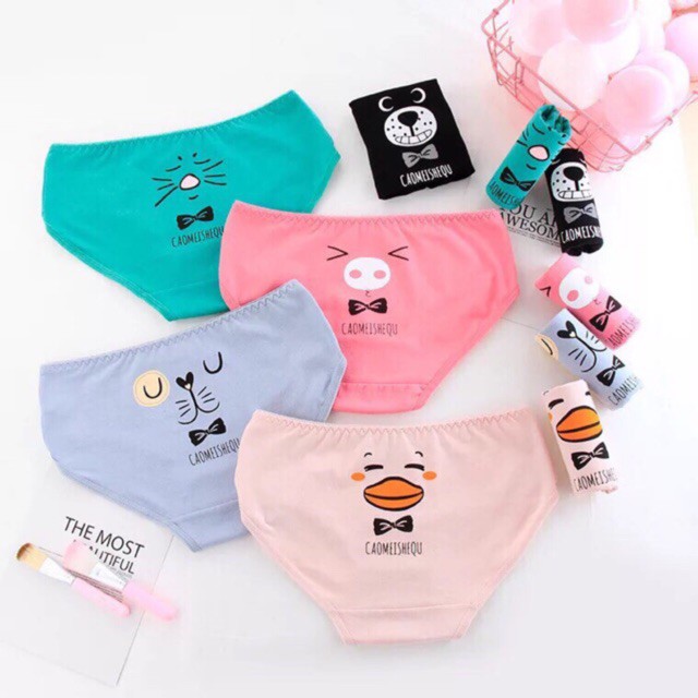 Quần lót cotton cute cho bạn gái combo 10 quần QLCUTE168 hàng sịn cao cấp | BigBuy360 - bigbuy360.vn